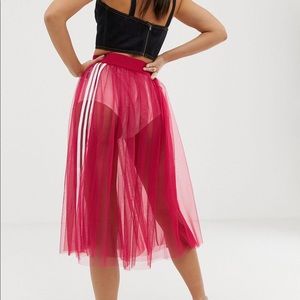 ADIDAS Tulle Skirt Pink Size Large New with Tags